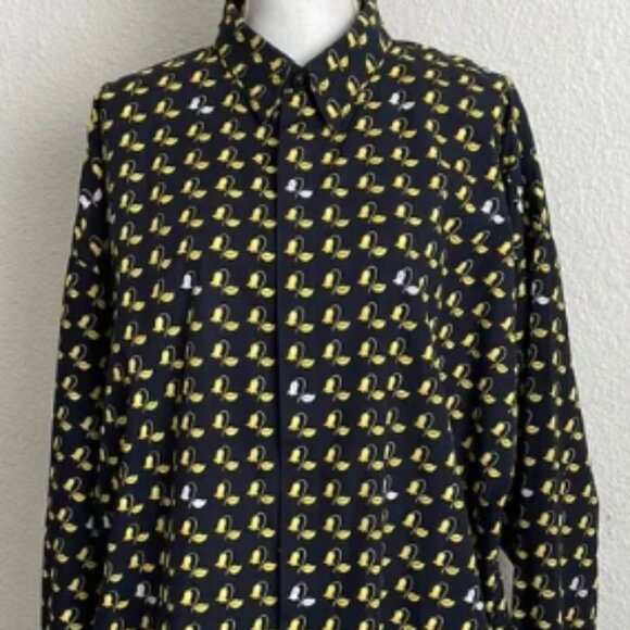 Vintage Gianni Versace Istante Button Down Shirt Floral - Picture 1 of 13